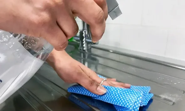 clothes in the kitchen